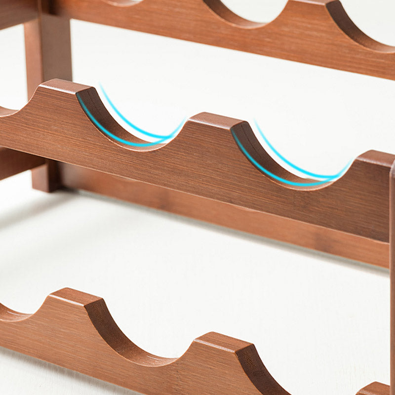Countertop Wine Rack Wooden Wine Bottle Rack for Living Room