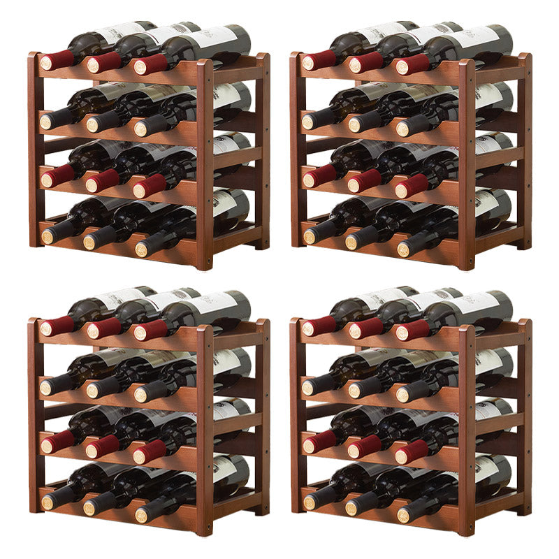 Countertop Wine Rack Wooden Wine Bottle Rack for Living Room