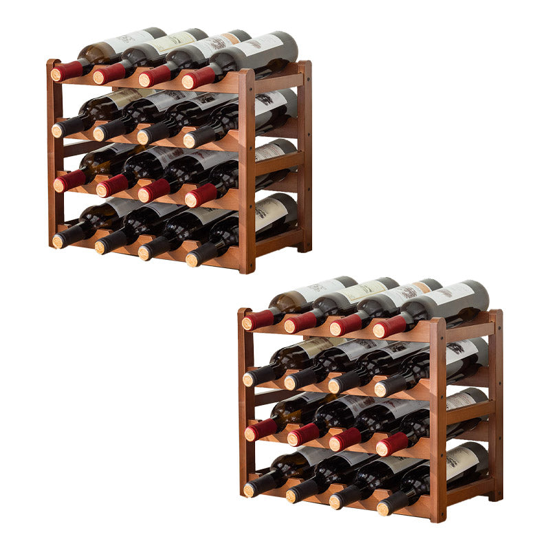 Countertop Wine Rack Wooden Wine Bottle Rack for Living Room