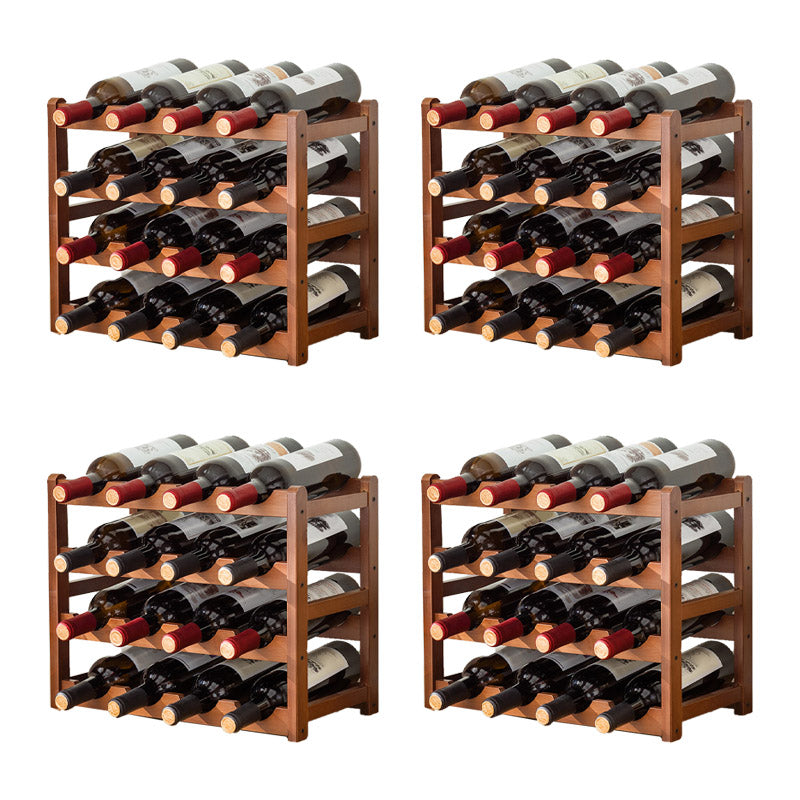 Countertop Wine Rack Wooden Wine Bottle Rack for Living Room