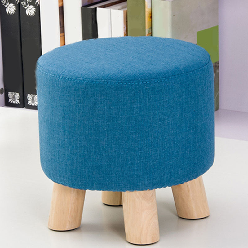 Fabric Standard Stool Contemporary Simple Round Upholstered Ottoman
