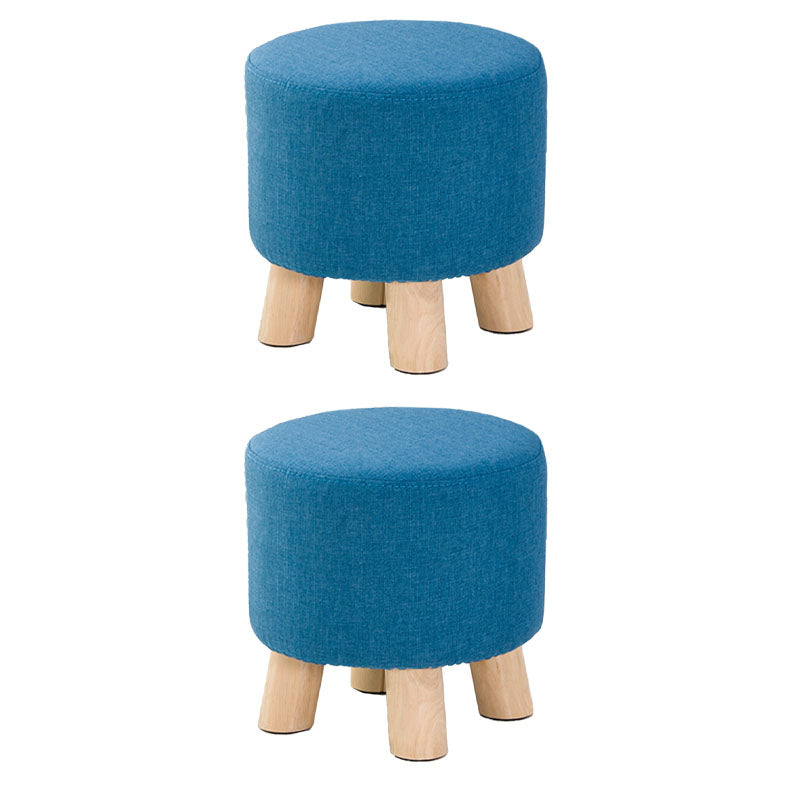 Fabric Standard Stool Contemporary Simple Round Upholstered Ottoman