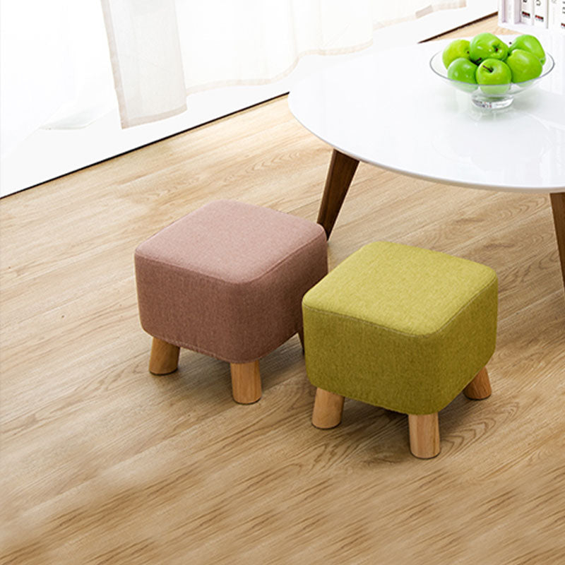 Fabric Standard Stool Contemporary Simple Square Upholstered Ottoman