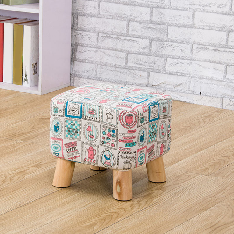 Fabric Standard Stool Contemporary Simple Square Upholstered Ottoman