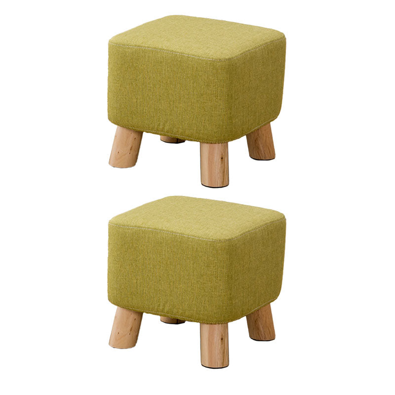 Fabric Standard Stool Contemporary Simple Square Upholstered Ottoman