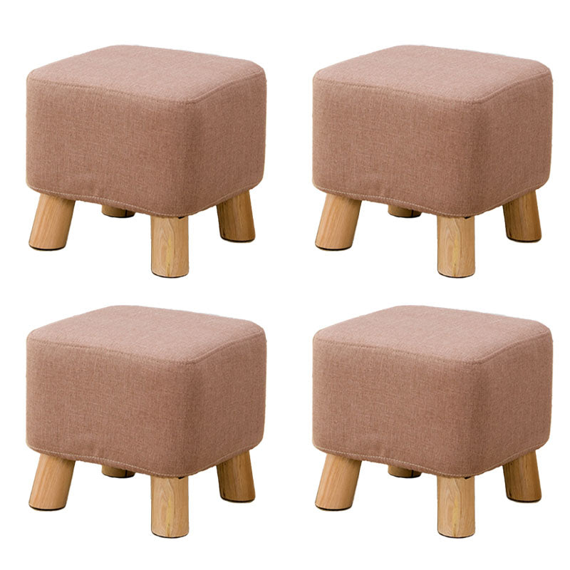 Fabric Standard Stool Contemporary Simple Square Upholstered Ottoman