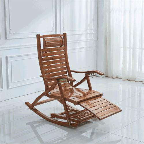 Modern Style Indoor Rocking Chair Natural Ratten Rocking Chair