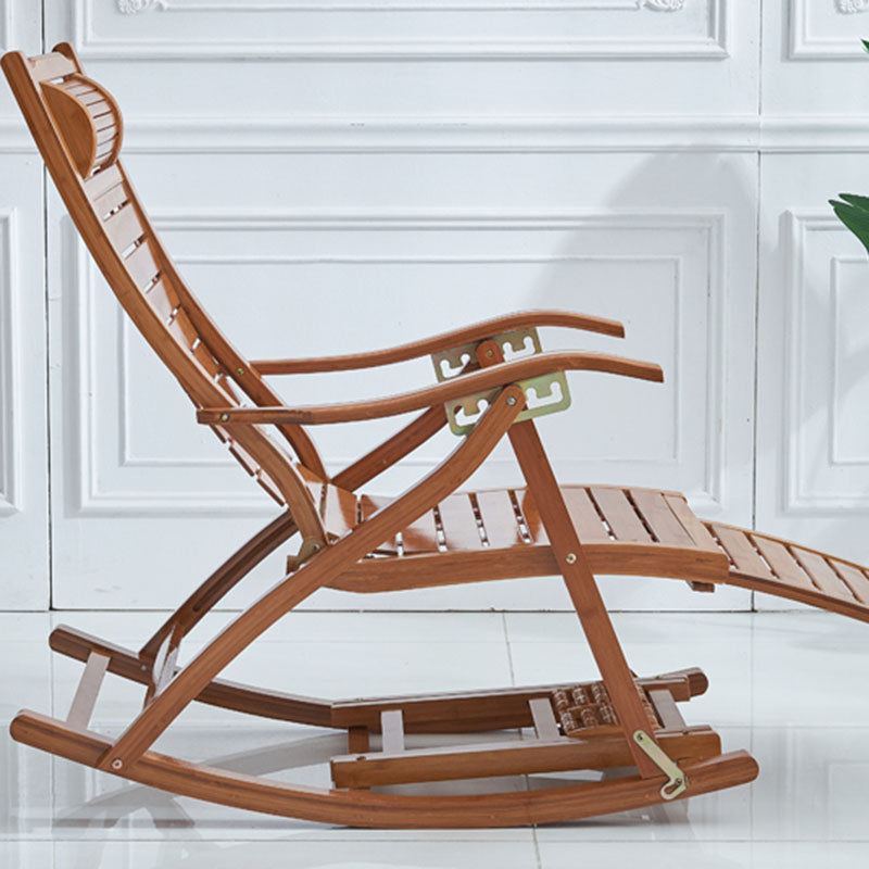 Modern Style Indoor Rocking Chair Natural Ratten Rocking Chair