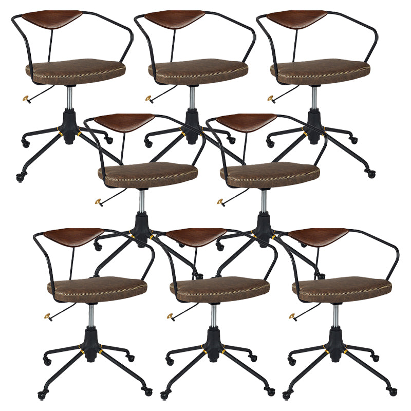 Armless Desk Chair Modern Ergonomic Office Chair with Wheels