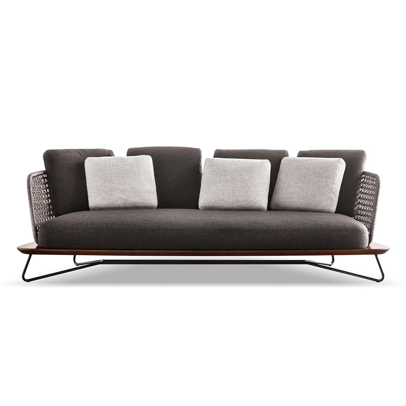 Tropical Outdoor Patio Sofa Water Resistant Outdoor Patio Sofa with Cushions