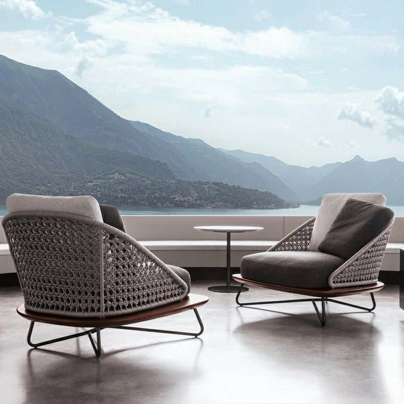 Tropical Outdoor Patio Sofa Water Resistant Outdoor Patio Sofa with Cushions