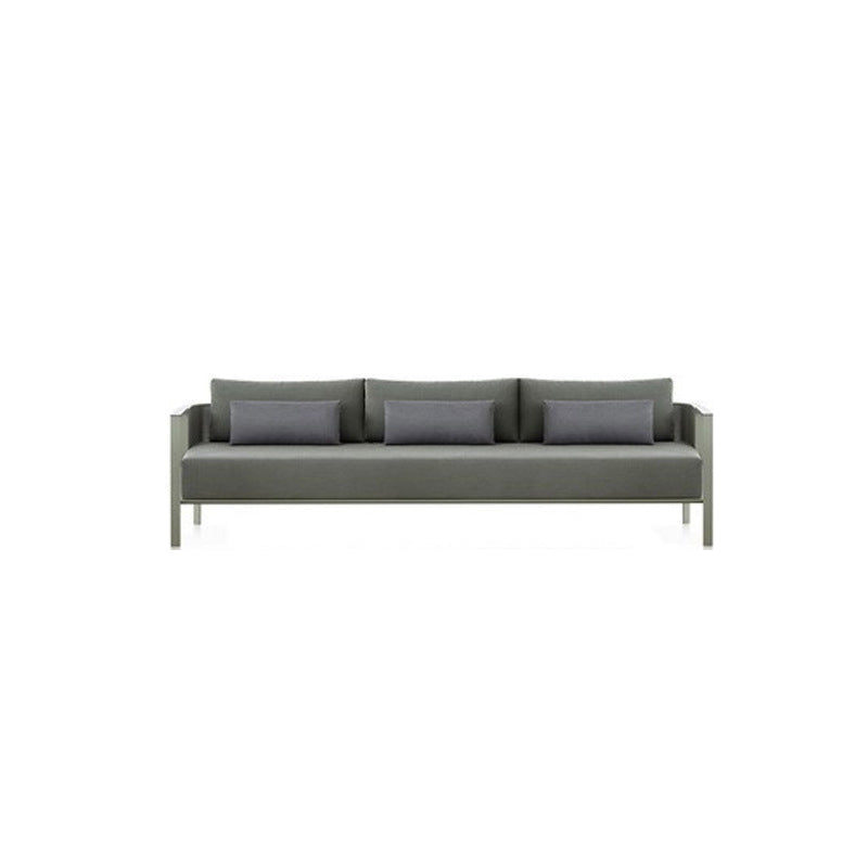 Stainless Steel Frame Outdoor Sofa Industrial Water Resistant Patio Sofa with Cushion