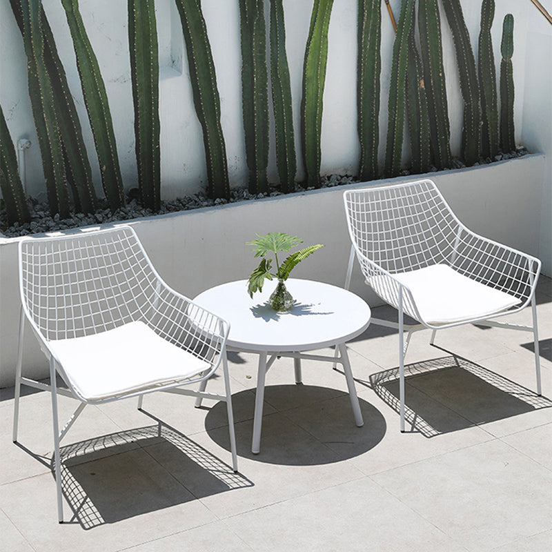 Industrial Rust Resistant Armed Chairs No Natural Variation Metal Dining Armchair