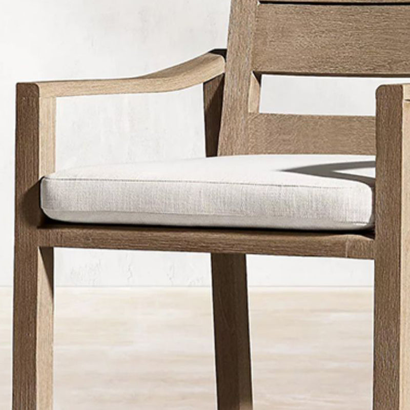 22" Wide Contemporary Outdoor Chair Solid Wood Patio Dining Chair
