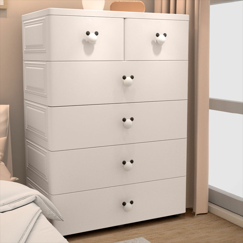 Modern Kids Nightstand Vertical Nursery Dresser with 6 Drawers