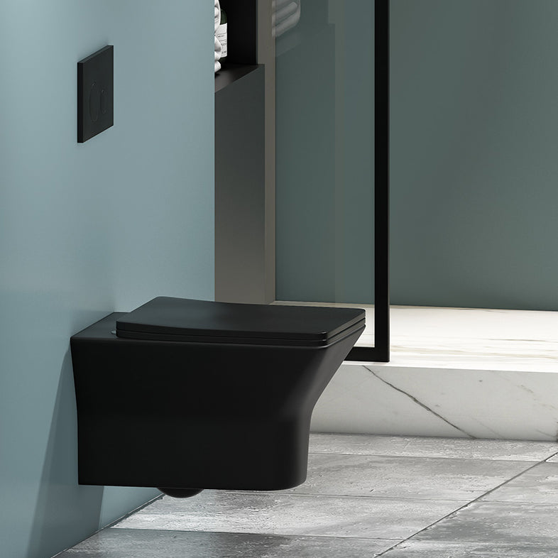 Contemporary Flush Toilet Wall Mount One-Piece Toilet Porcelain Toilet Bowl
