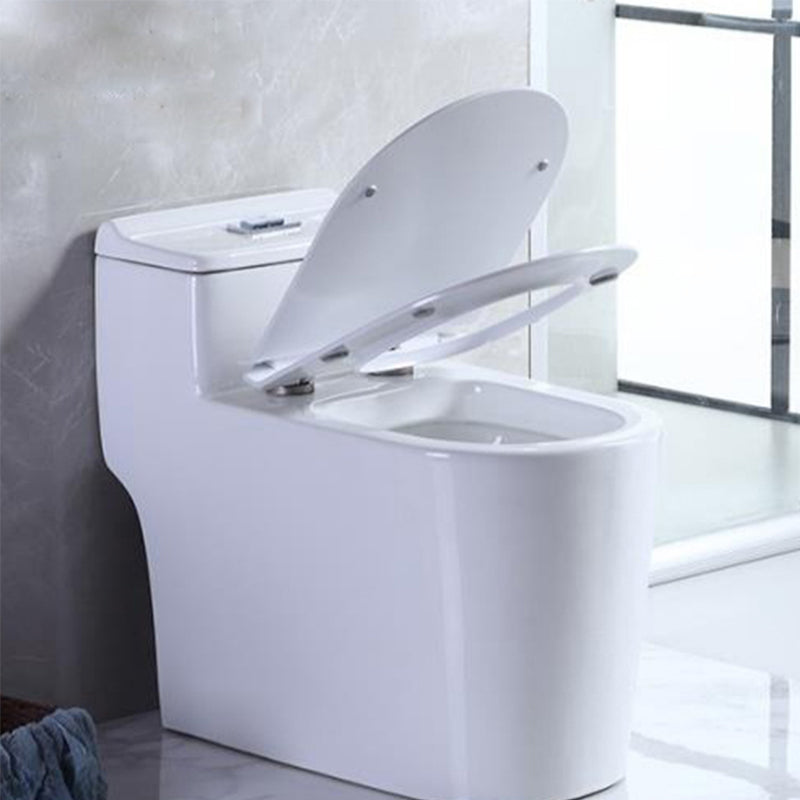 Contemporary 1 Piece Flush Toilet Floor Mounted White Toilet Bowl for Bathroom