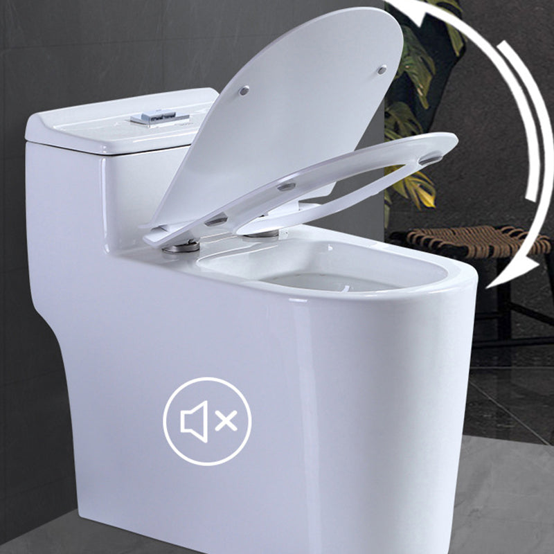 Contemporary 1 Piece Flush Toilet Floor Mounted White Toilet Bowl for Bathroom