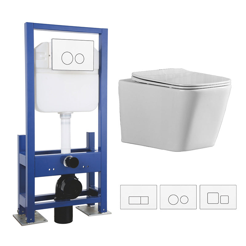 Contemporary All-In-One Flush Toilet Wall Mount Porcelain Urine Toilet
