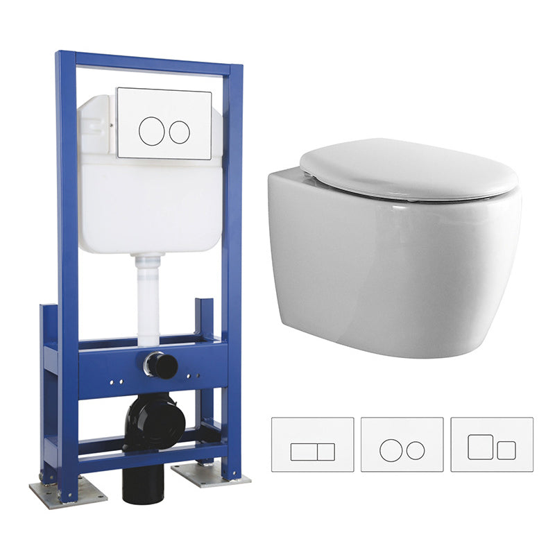 Contemporary All-In-One Flush Toilet Wall Mount Porcelain Urine Toilet