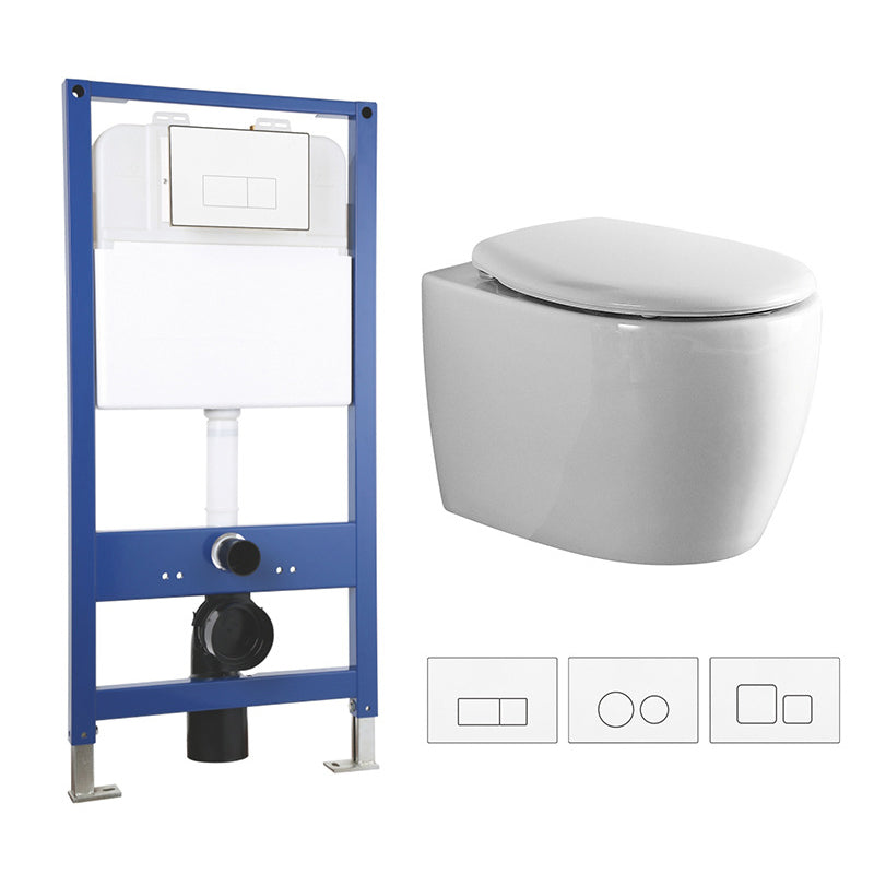 Contemporary All-In-One Flush Toilet Wall Mount Porcelain Urine Toilet