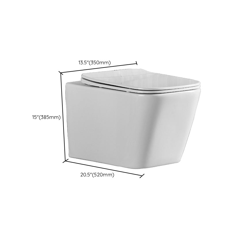 Contemporary All-In-One Flush Toilet Wall Mount Porcelain Urine Toilet