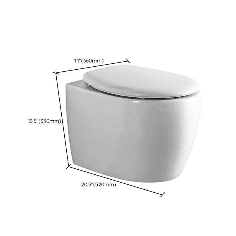Contemporary All-In-One Flush Toilet Wall Mount Porcelain Urine Toilet