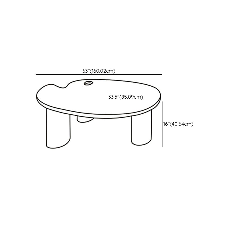 Modern Irregular 1 Single Coffee Table 15.-In High 3 Legs Cocktail Table