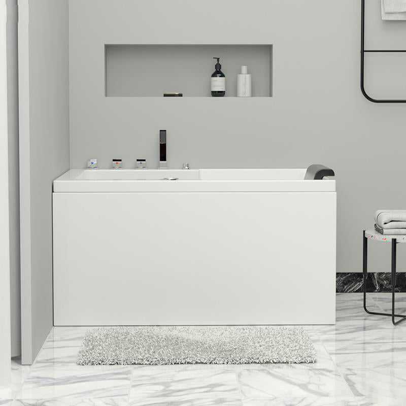 Modern Acrylic Rectangular Tub 29.53-inch Wide Soaking Bathtub