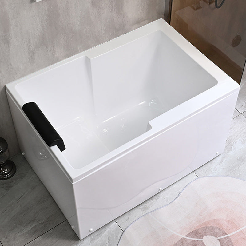 Modern Acrylic Rectangular Tub 29.53-inch Wide Soaking Bathtub