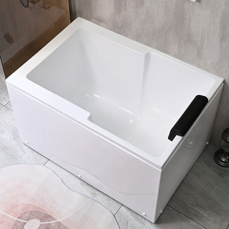 Modern Acrylic Rectangular Tub 29.53-inch Wide Soaking Bathtub