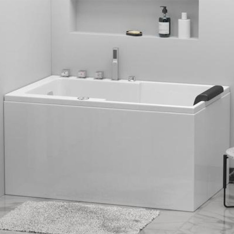 Modern Acrylic Rectangular Tub 29.53-inch Wide Soaking Bathtub