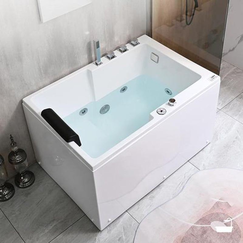 Modern Acrylic Rectangular Tub 29.53-inch Wide Soaking Bathtub