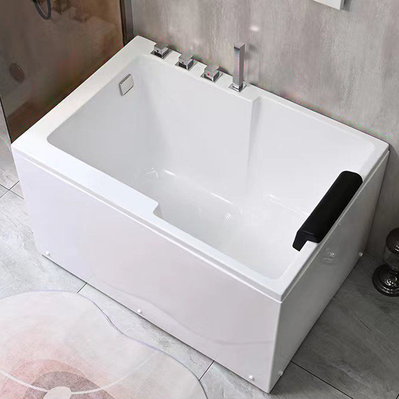 Modern Acrylic Rectangular Tub 29.53-inch Wide Soaking Bathtub