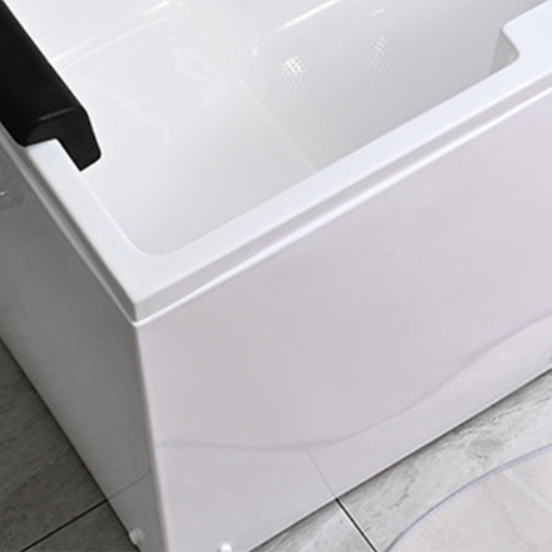 Modern Acrylic Rectangular Tub 29.53-inch Wide Soaking Bathtub