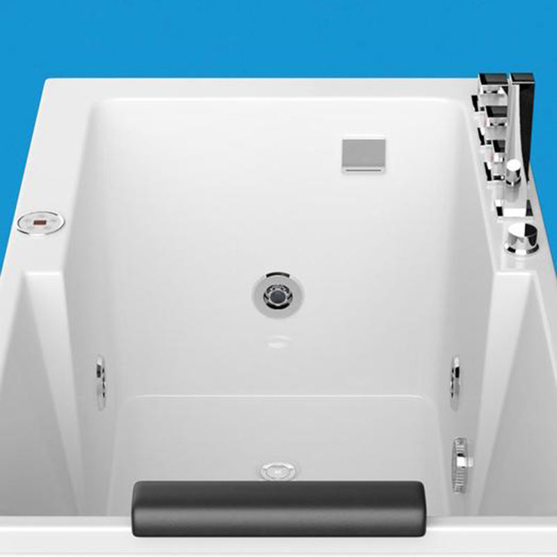 Modern Acrylic Rectangular Tub 29.53-inch Wide Soaking Bathtub