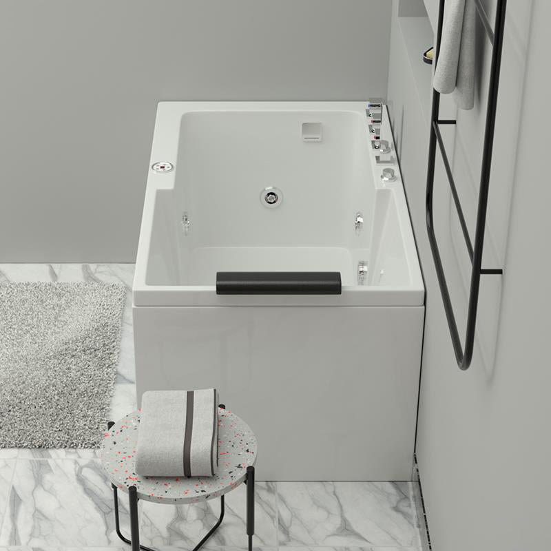 Modern Acrylic Rectangular Tub 29.53-inch Wide Soaking Bathtub