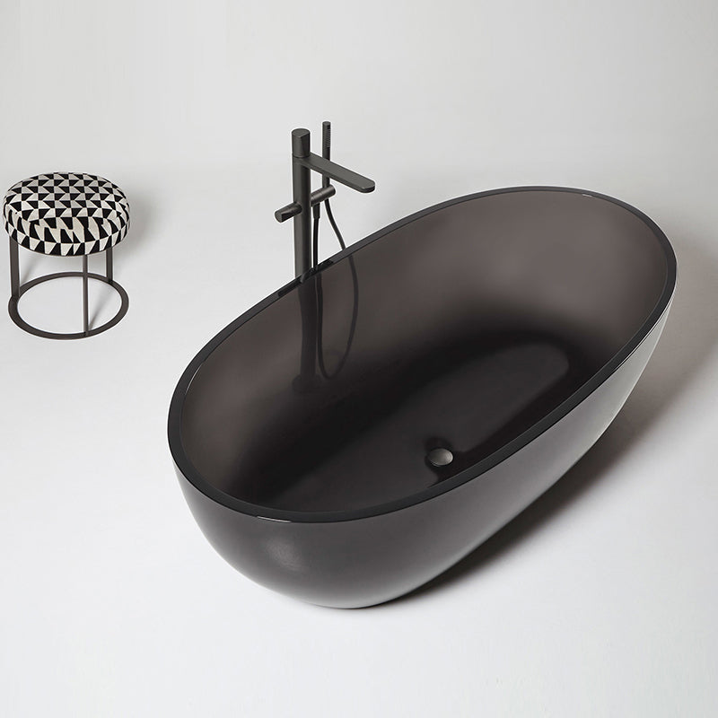 Bathroom Acrylic Oval Tub Soaking Freestanding Bathtub , 22.05" Tall