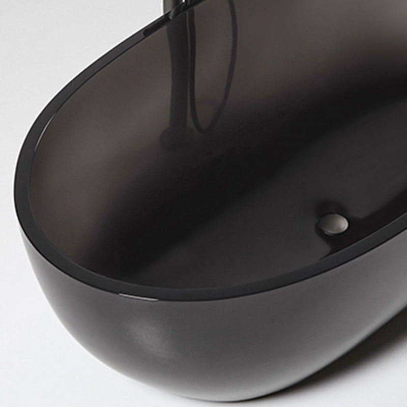 Bathroom Acrylic Oval Tub Soaking Freestanding Bathtub , 22.05" Tall