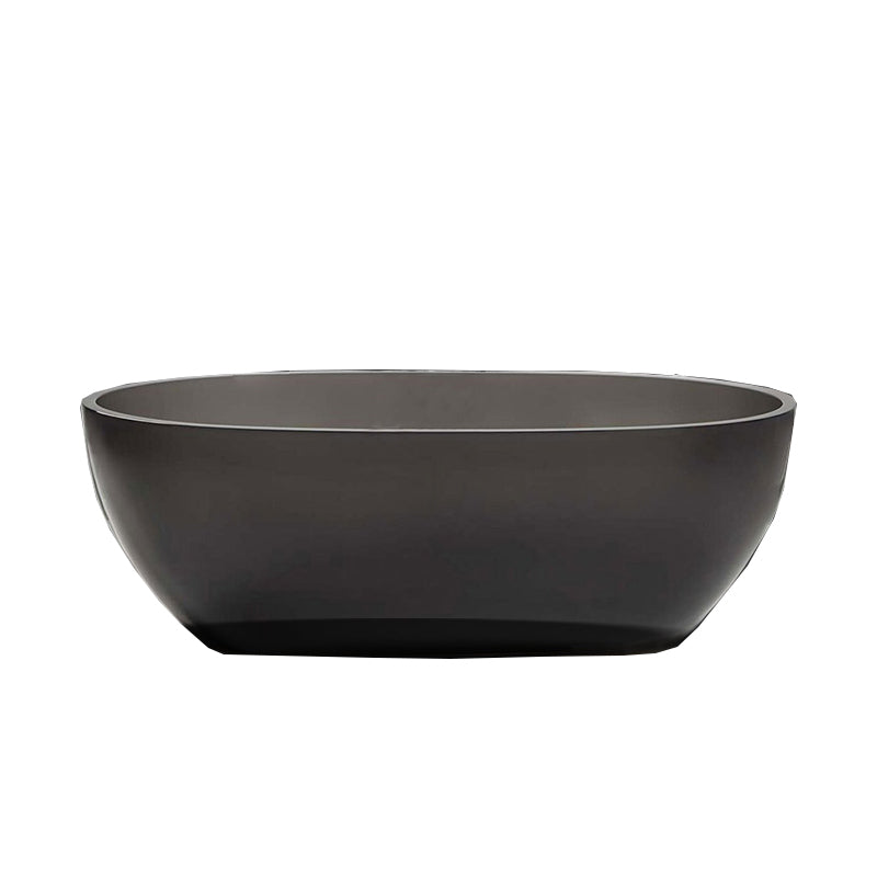 Acrylic Oval Freestanding Bath Modern 22.04-inch Tall Soaking Bathtub