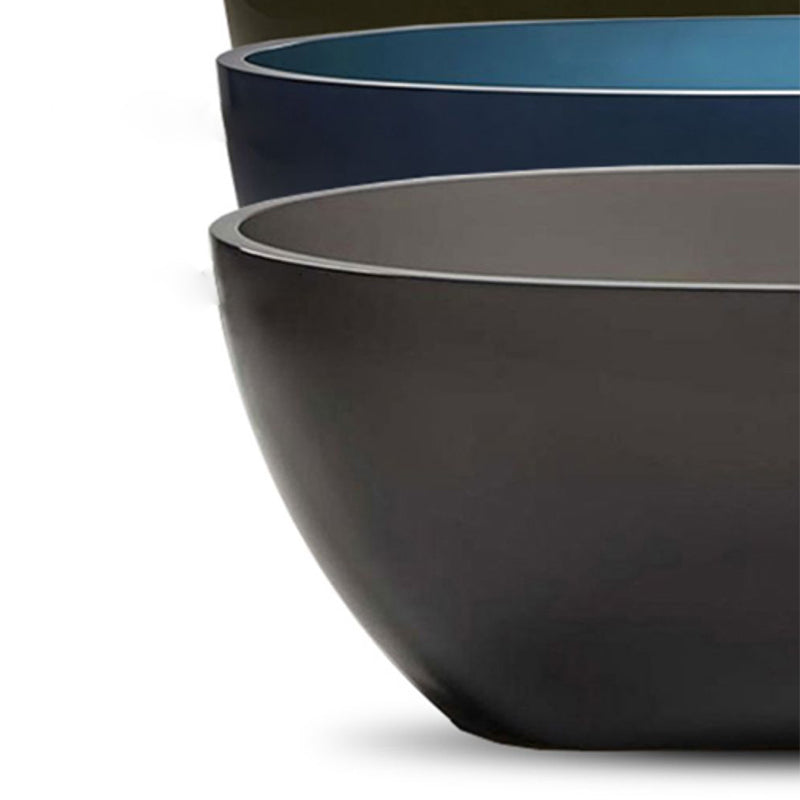 Acrylic Oval Freestanding Bath Modern 22.04-inch Tall Soaking Bathtub