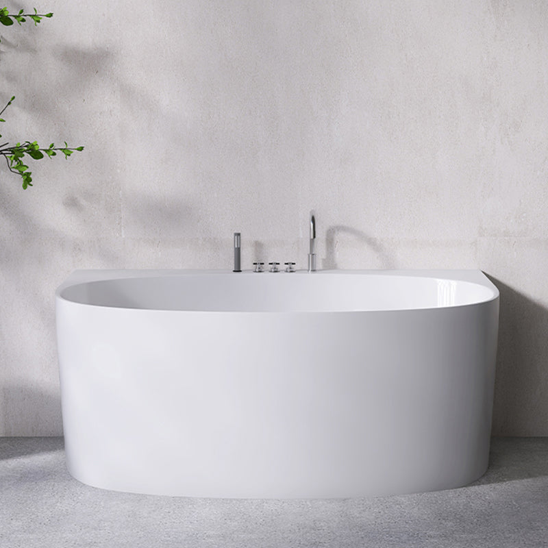 Modern Acrylic Bathtub Center-Front Soaking Bathtub , 22.83-inch Tall