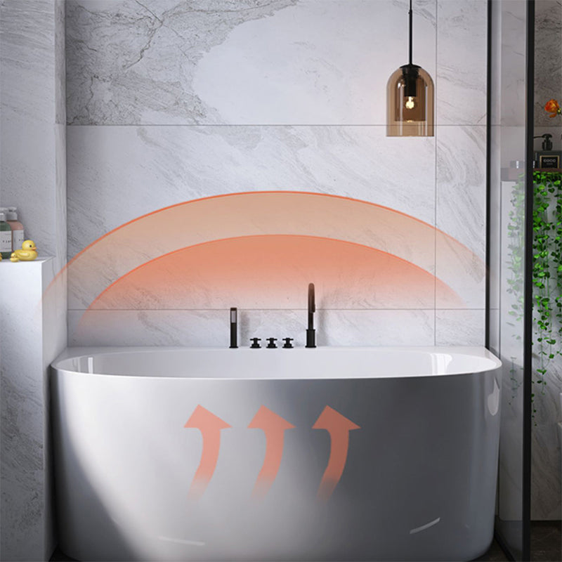 Modern Acrylic Bathtub Center-Front Soaking Bathtub , 22.83-inch Tall