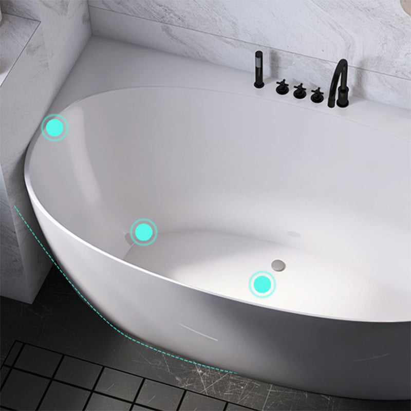 Modern Acrylic Bathtub Center-Front Soaking Bathtub , 22.83-inch Tall