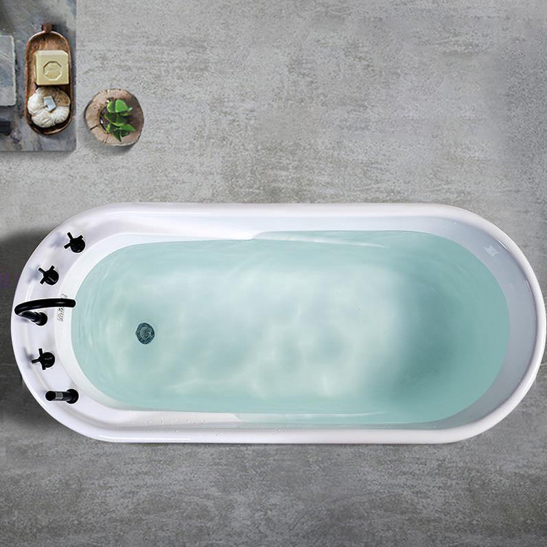 Modern Freestanding Bathtub Acrylic White Bathtub , 28.35-inch Wide (Board not Included)