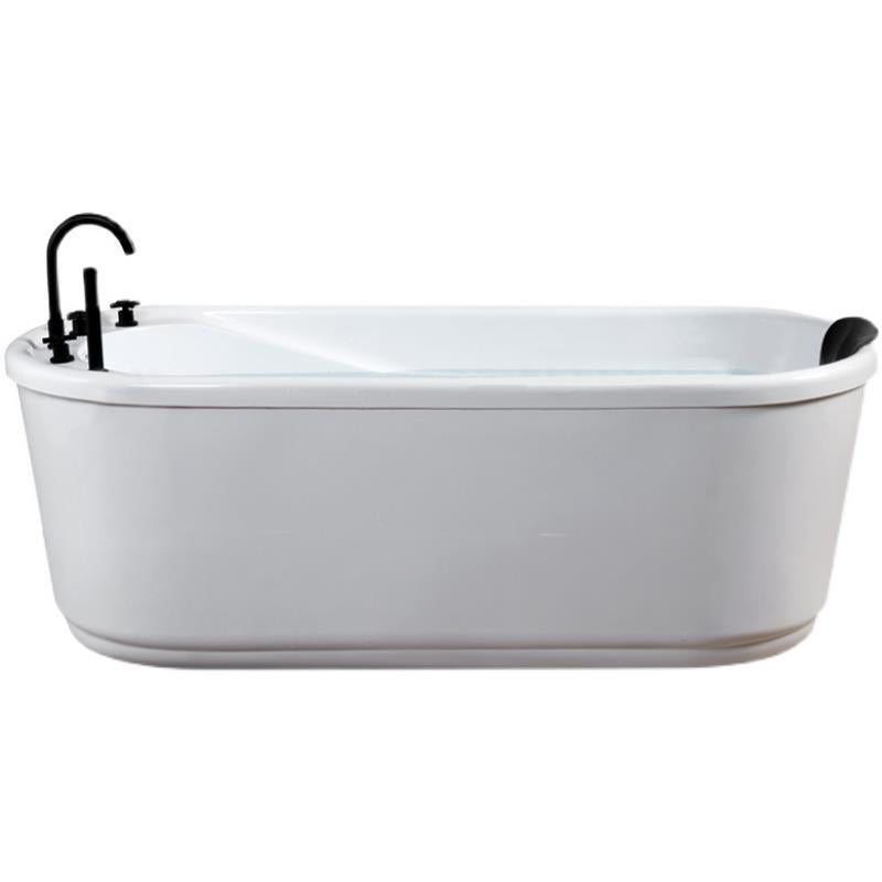 Modern Freestanding Bathtub Acrylic White Bathtub , 28.35-inch Wide (Board not Included)