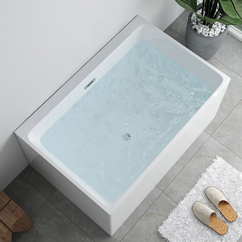 Acrylic Soaking Modern Bathtub Antique Finish Rectangular Bath Tub