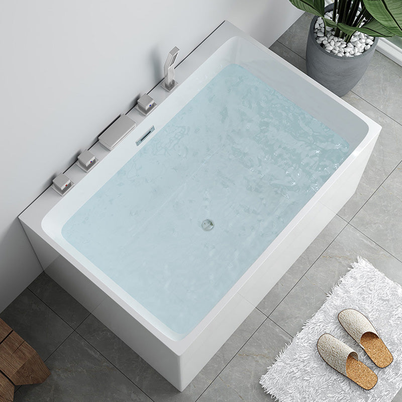 Acrylic Soaking Modern Bathtub Antique Finish Rectangular Bath Tub