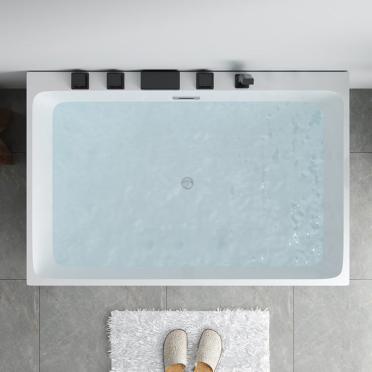 Acrylic Soaking Modern Bathtub Antique Finish Rectangular Bath Tub