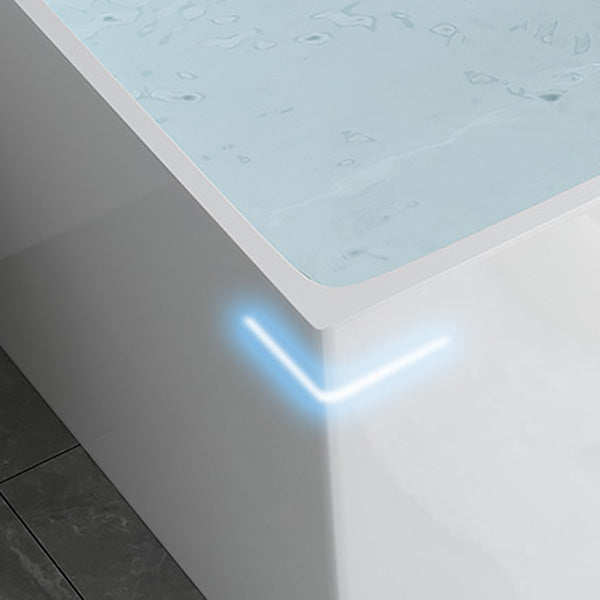 Acrylic Soaking Modern Bathtub Antique Finish Rectangular Bath Tub